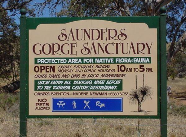 Saunders Gorge Sanctuary - Permanently Closed