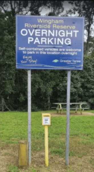 Wingham Riverside Reserve Overnight Parking 24 Hour Limit
