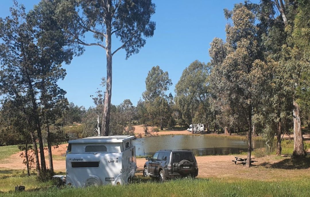 Walpeup Lake Camping Area Caravan on Tour